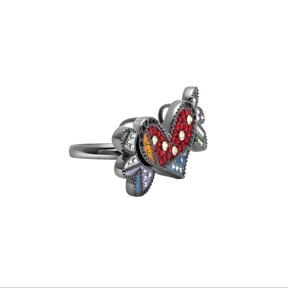 Romero Britto Swarovski Heart Ring/Necklace NWT - Picture 4 of 9